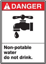 Danger Label NonPotableWater