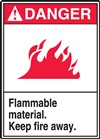 Danger Label FlammableMaterial
