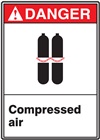 Danger Label CompressedAir