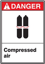 Danger Label CompressedAir