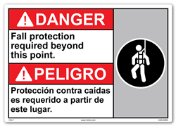 Danger Label FallProtectionRequired