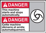 Danger Label MachineStartsAutomatically