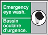 Emergency Label Eye Wash