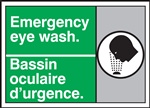 Emergency Label Eye Wash