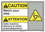 Caution Label This Machine Starts And Stops