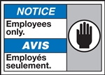 French Bilingual Notice Label Employees Only