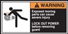 Warning Sign Exposed Moving Parts