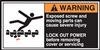 Warning Sign Exposed Screw