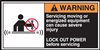 Warning Label Servicing Moving