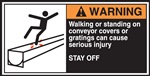 Warning Label Walking Or Standing