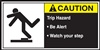 Caution Label Trip Hazard
