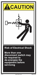Caution Label Risk Of Electrical Shock