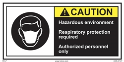 Caution Label Hazardous Environment