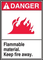 Danger Label Flammable Material