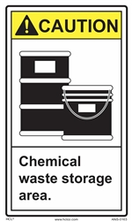 Caution Sign Chemical Waste Storage Area