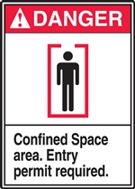 Danger Label Confined Space Area