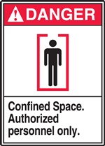 Danger Sticker Confined Space