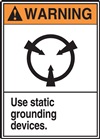 Warning Label Use Static Grounding Devices