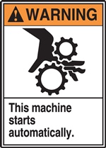Warning Label Machine Starts Automatically