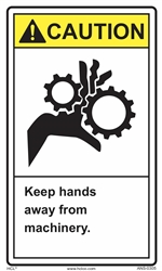 Caution Label Keep Hands Away From Machinery