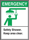 Emergency Sign Safety Shower