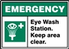 Emergency Label Eye Wash Station