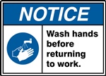 Notice Label Wash Hands