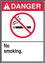 Danger Label No Smoking