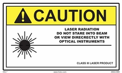 Caution Label Laser Radiation Do Not Stare Into Beam