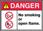 Danger Label No Smoking Or Open Flame