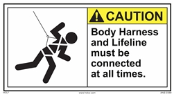 Caution Label Body Harness