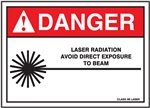 Danger Label Laser Radiation Avoid Direct Exposure