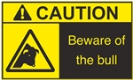 Caution Label Beware Of The Bull