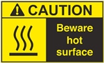 Caution Label Beware Hot Surface