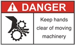 Danger Label Keep Hands Clear