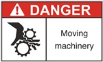 Danger Sign Moving Machinery Keep Clear