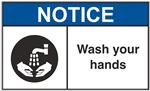 Notice Label Wash Your Hands