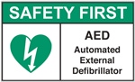 Safety Label AED Automated External Defibrillator