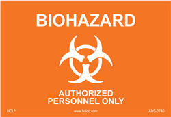 Biohazard Label Authorized Personnel Only