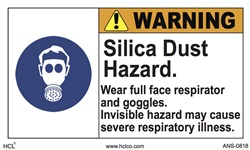 Warning Sign Silica Dust Hazard