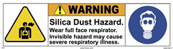 Warning Label Silica Dust Hazard