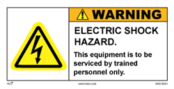 Warning Label Electric Shock Hazard