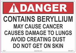 Danger Sign - Contains Beryllium
