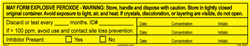 hclco.com: May Form Explosive Peroxide Warning Label, CHL-0072