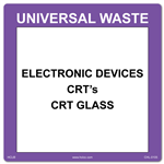 Universal Waste- Electronic CRT's Label | HCL Labels, Inc.