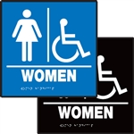 ADA Compliant Restroom Sign - Women's Handicap Symbol