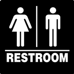 ADA Compliant Restroom Sign - Men's/Women's Symbol