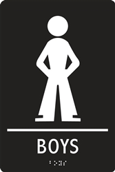 ADA Compliant Restroom Sign - Boys Symbol