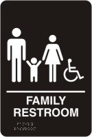 ADA Compliant Restroom Sign - Family Restroom Symbol