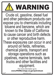 Prop 65 - Petroleum Sign